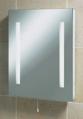 Illuminated Mirror with Shaver Point