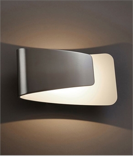 Curved Sculptural LED Wall Light In Polished Aluminium