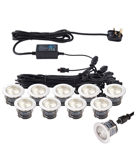 Compact Multi-Purpose LED Lights - Pack of Ten with CCT Colour Temperature Control