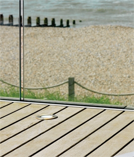 Bevelled Edge Solid Brass Low-Glare-Ground Uplight - Designed for Coastal Areas