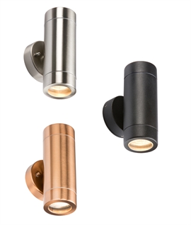 Budget Friendly Exterior Up & Down Wall Light in 3 Finishes