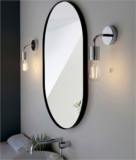 Bathroom Safe Simple Single Chrome Wall Light - IP44