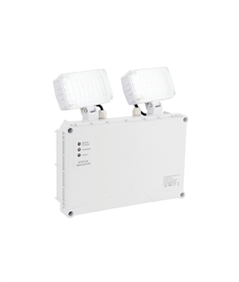 Self Contained Twin Emergency Spotlights - IP65 LED Non-Maintained 