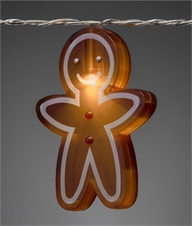 Gingerbread String Lights with LED Lamps - 2 Options