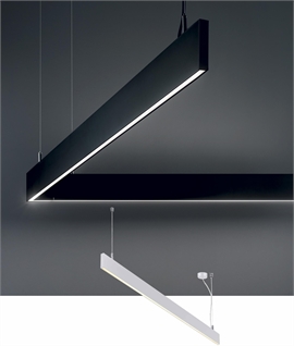 Slim Suspended LED Linear Module - Linkable in Black or White Finish