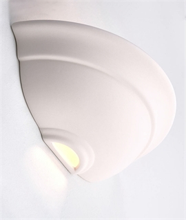 Ceramic Upward Illumination Wall Light - Can be Painted