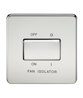 Screwless Bathroom Fan Isolator Switch - 5 Finishes