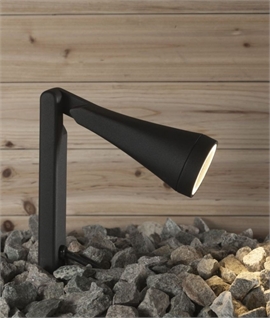 Exterior Black Adjustable Stylish Spike Light - IP44 Rated