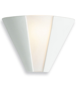 Cone Ceramic & Glass Panel Wall Light
