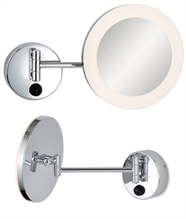 LED Vanity Wall Mirror On Adjustable Arm