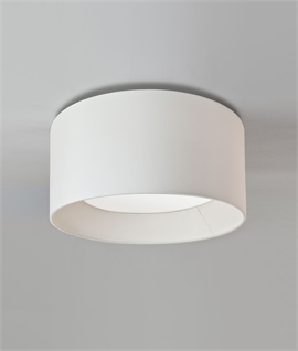Flush Drum Fabric Shade - 3 or 4 Lamps Providing Diffused Lighting