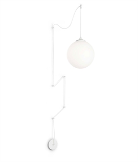 Versatile Multi-Functional Off-Set White Globe Pendant
