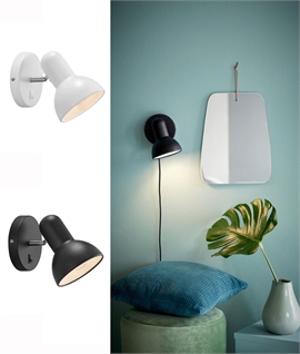 Adjustable Shade Wall Light - Switched