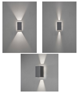 Up and Down Exterior Wall Light with Adjustable Barn Doors