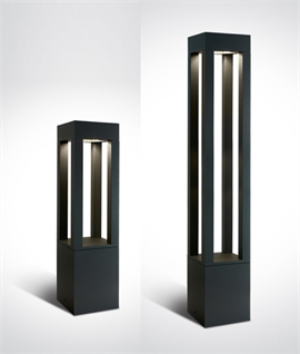 LED Anthracite Modern Bollard Low Glare - IP65