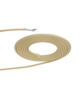 Ashmore 1m Beige Braided 2 Core 0.75mm Cable VDE Approved (qty ordered will be supplied as one continuous length)