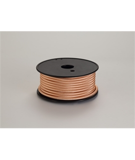 Ashmore 25m Roll Rose Gold Braided 2 Core 0.75mm Cable VDE Approved