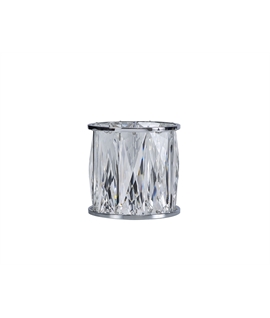 Bains 10.8cm Non-Electric Chrome - Clear Crystal Shade (A),