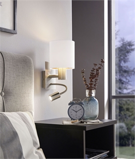 Slim Bedside Reading Light with Adjustable LED Spot Light