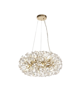 Boyd Pendant 60cm Ring 12 Light G9 French Gold-Crystal