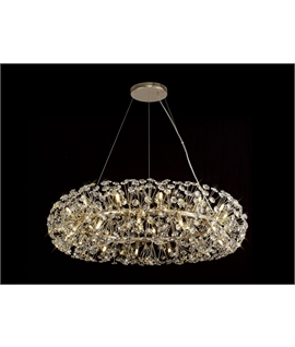 Boyd Pendant 1m Ring 26 Light G9 French Gold-Crystal