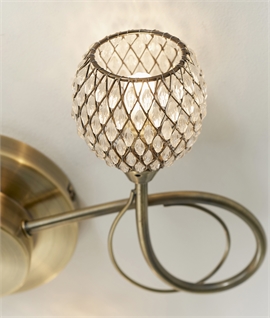 Decorative Swirl Flush Fitted Ceiling Light