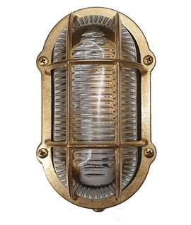 Solid Brass Lozenge Bulkhead - E27 Lamps