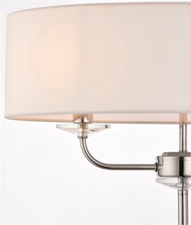 Modern Twin Arm Floor Lamp With Drum Shade