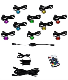 Affordable IP67 RGB LED Colour-Changing Kit for Kitchen Plinths and Decking