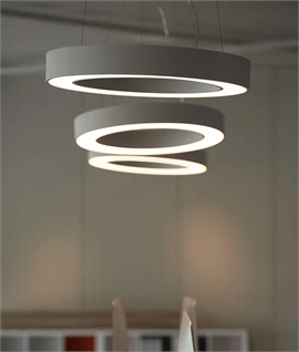 Contemporary Ring Pendant Light for High Ceilings - 60cm in Diameter 