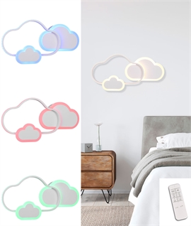 LED Colour Changing Clouds Wall Light