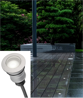Diffused LED Ground Light - IP67 Round 42mm Anodised Aluminium Bezel
