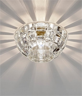 Decorative Crystal Glass Trim Recessed Downlights 