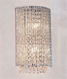 Wall Sconce Chrome with Crystal Decoration Inside