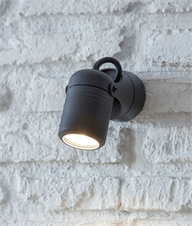 Adjustable Spot Exterior Wall Light - Dark Grey