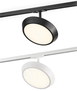 Adjustable LED Disk Light for Track - Black or White