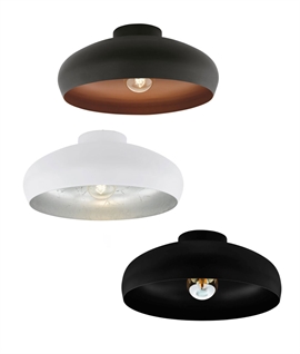 Contemporary Dished Ceiling Light - A Stylish Light for Lower Ceilings