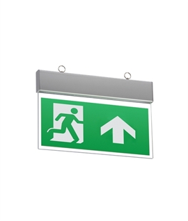 Chain Suspended Illuminated Emergency Exit Sign - LED