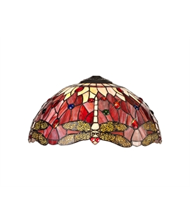 Grosjean Tiffany 40cm Shade Only Suitable For Pendant-Ceiling-Table Lamp, Purple-Pink-Crystal