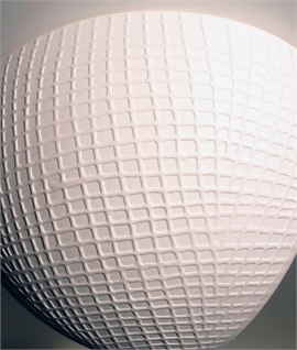 Ceramic Wall Uplight with Grid Pattern - Can be Painted