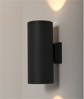 High Power Up and Down LED Wall Light - Black Finish