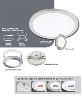 LED CCT Oversize Downlight - Cover Holes from 55mm to 250mm