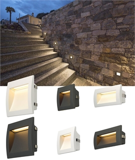 Mains Exterior LED Recessed Wall Light