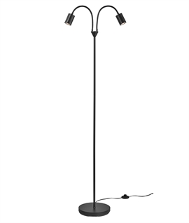 Black Twin Adjustable Shade Floor Lamp