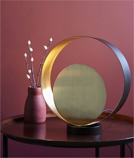 Contemporary Metal Hoop Table Lamp