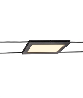 Rectangular Slimline LED Track Head for Tension Wire