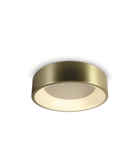 Brushed Brass 32W LED Decorative Plafo, IP20, suitable for residential and
commercial application.