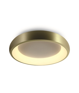 Brushed Brass 30W LED Plafo, IP20 suitable for residential and commercial application.