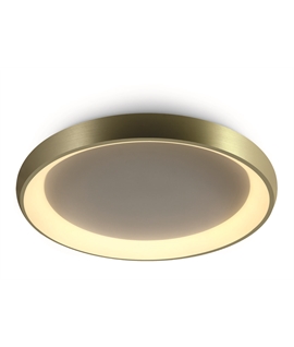 Brushed Brass 50W LED Plafo, IP20 suitable for residential and commercial application.