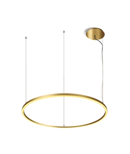 Brushed Brass 65W LED Pendant , IP20 suitable for residential and commercial application.